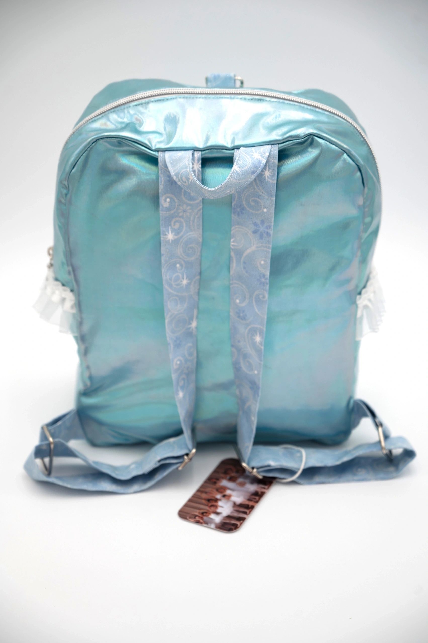 Handmade blue ballet school bag and doll set