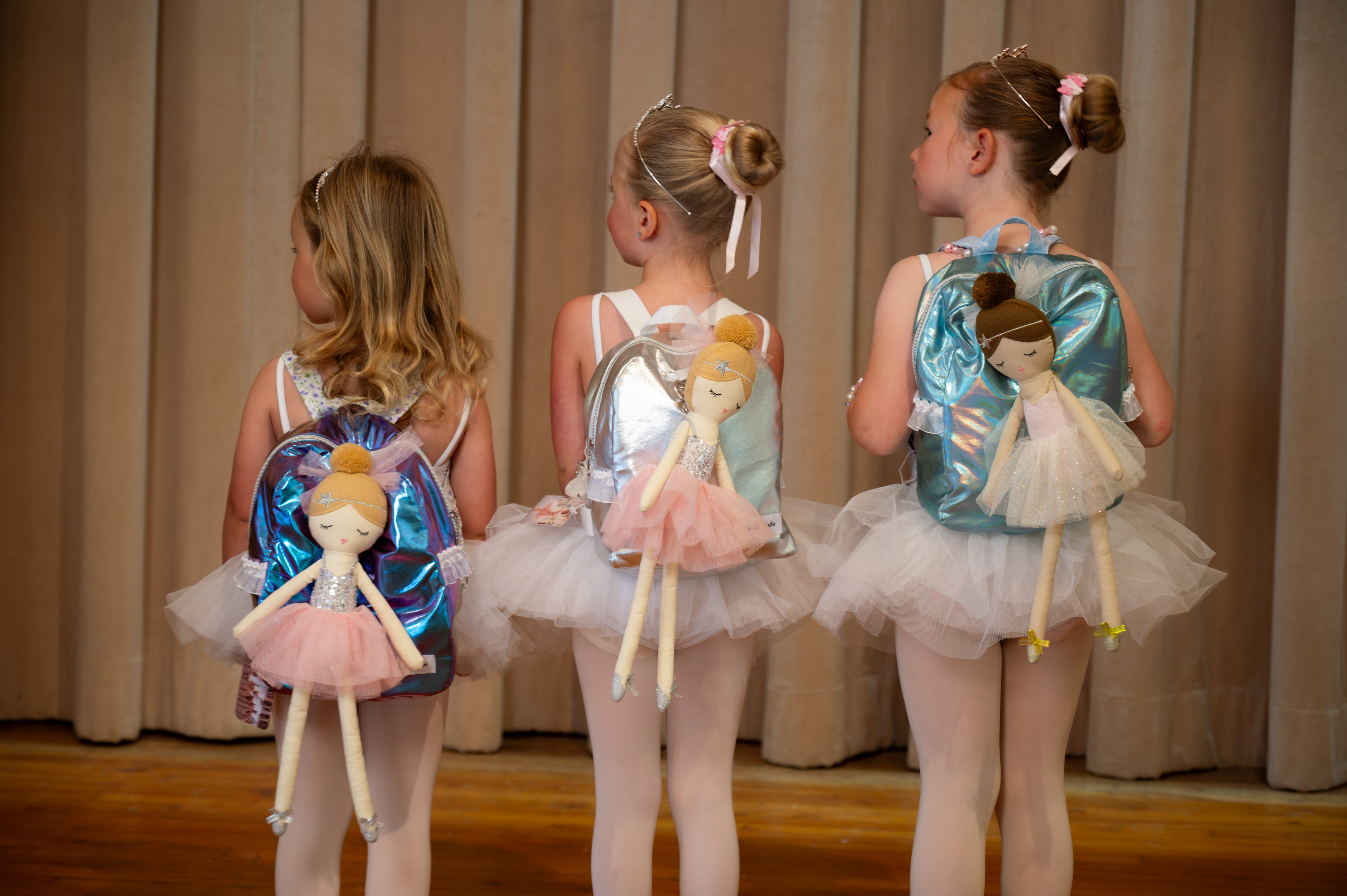 Sac d'école et poupée — Bleu