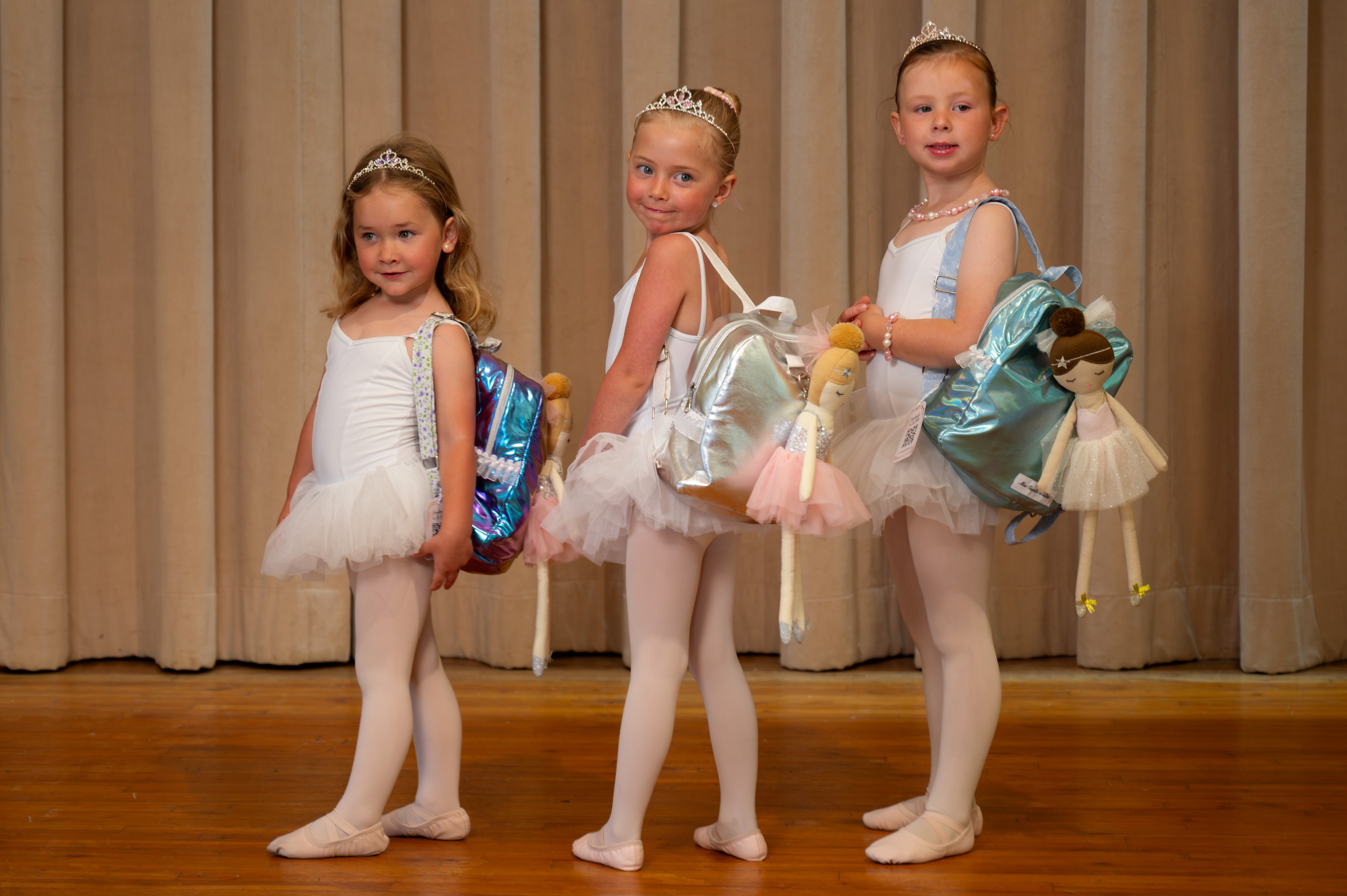 Sac d'école et poupée — Bleu