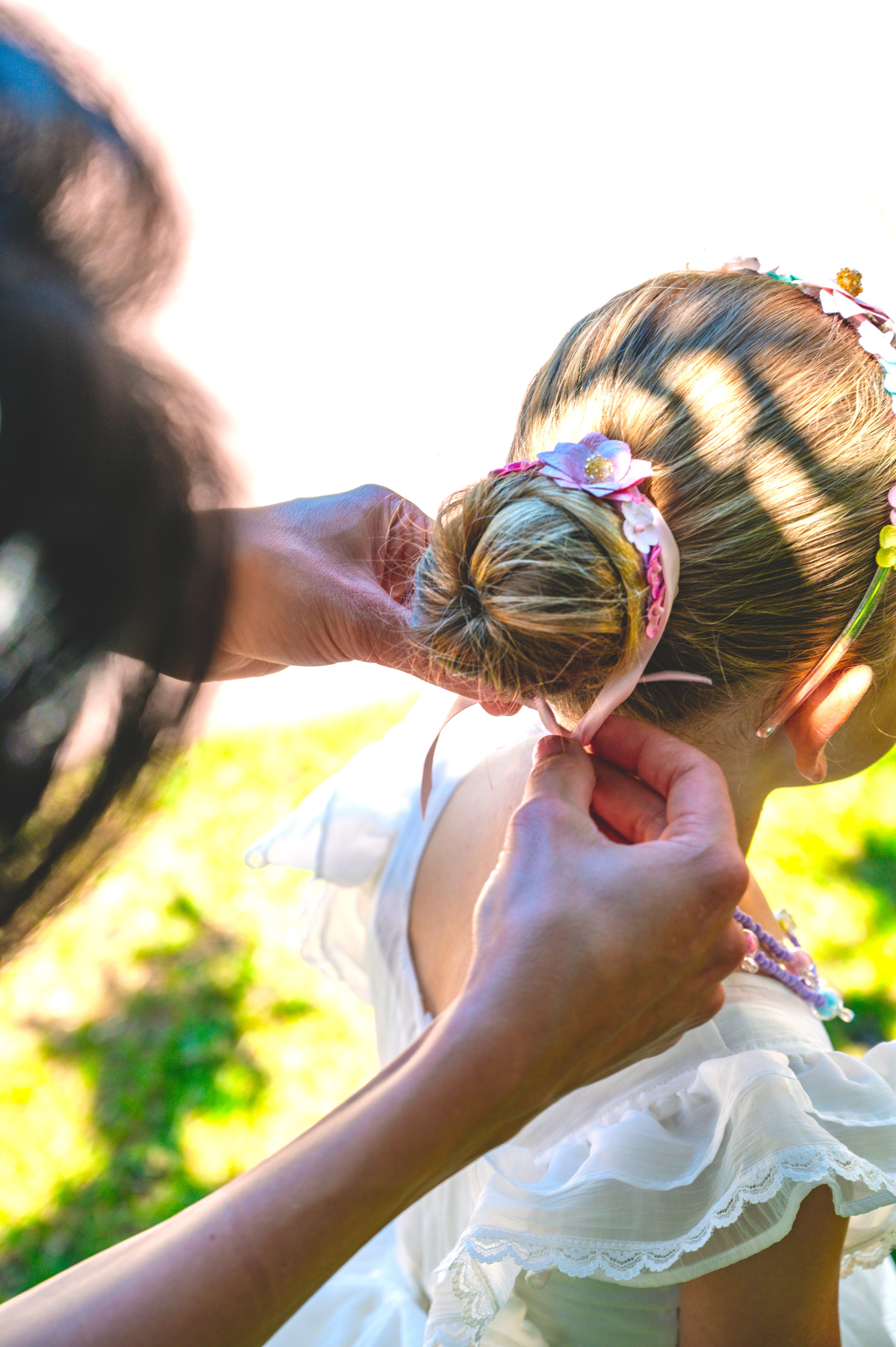 Accessoire pour cheveux chignon de danseuse — Rose