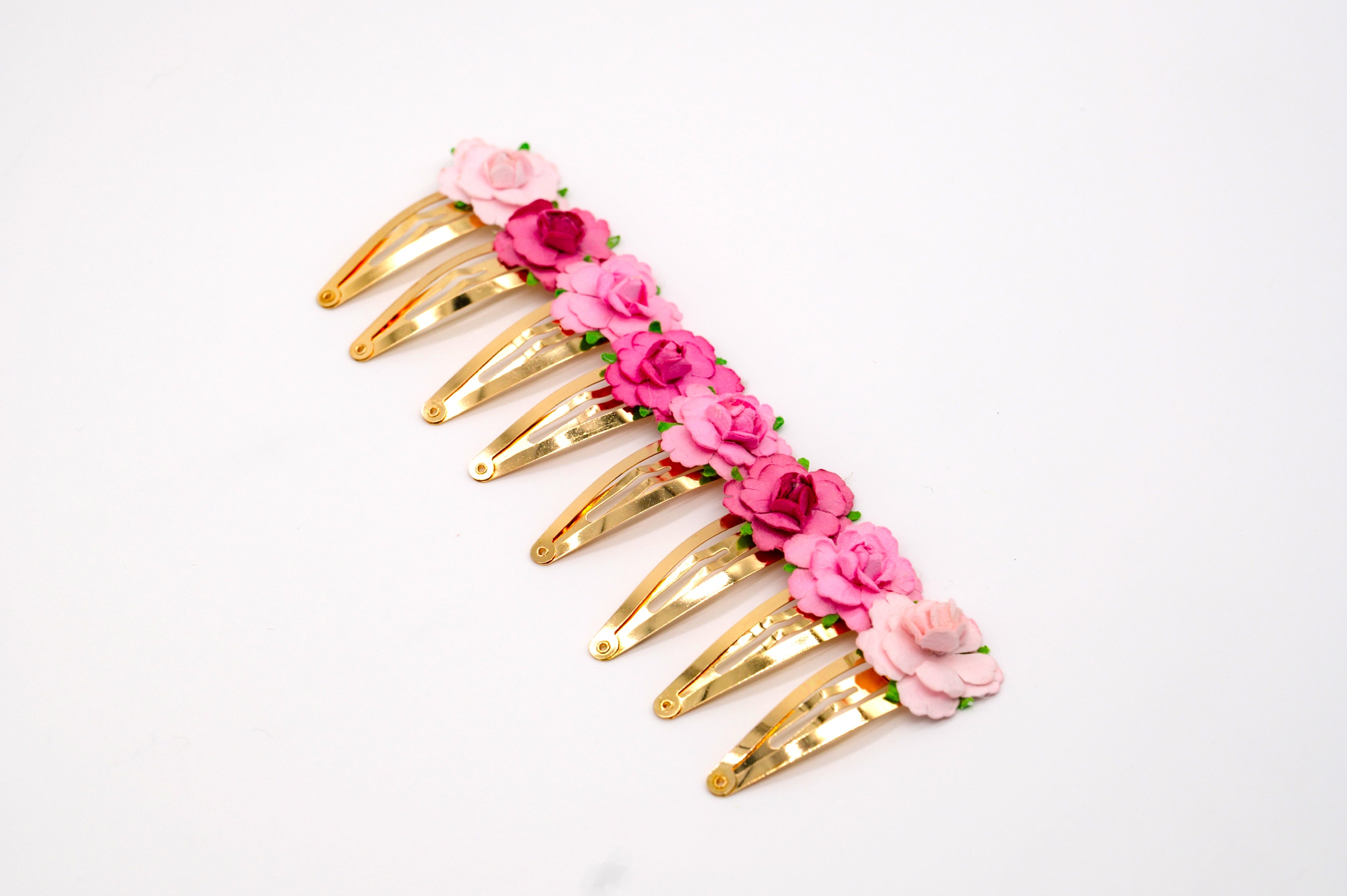 Accessoires pour cheveux — Fleurs roses